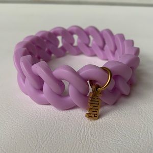 women’s lavender rubber bracelet